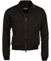 Men's Barbour International Steve McQueen Merchant Waxed Jacket - Olive