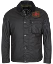 Men’s Barbour International Steve McQueen Workers Waxed Jacket - Black