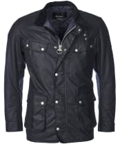 Men's Barbour International Tourer Duke Waxed Jacket - Navy
