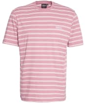 Men's Barbour International Bernie Stripe Cotton T-Shirt - Granite Pink