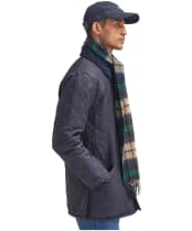 Barbour Tartan Cashmere Wool Mix Scarf - Green Loch