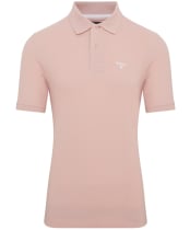 Men's Barbour Lightweight Short Sleeve Sports Cotton Polo Shirt - Pink Quartz