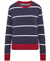 Women's Ariat Tedstock Crew Neck Sweatshirt - Navy / White