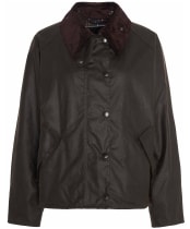 Women's Barbour Womens Transport Waxed Jacket - Olive / Classic Tartan
