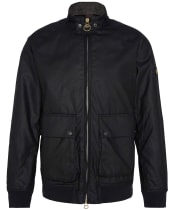 Men's Barbour International Craggan Waxed Jacket - Black