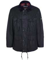 Men's Barbour International Boyer Waxed Jacket - Black