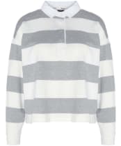 Women's Barbour Marsden Oversized Rugby Top - Whisper White Stripe
