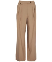 Women's Barbour Francis Wide Leg Trousers - Dark Camel