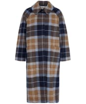 Kira Wool Coat - Sky Dress Tartan