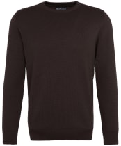 Men's Barbour Pima Cotton Crew Neck Sweater - Bitter Chocolate
