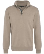 Men’s Barbour Cotton Half Zip Sweater - Green Slate