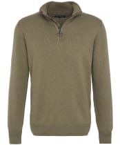 Men’s Barbour Cotton Half Zip Sweater - Vintage Khaki
