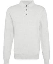 Men's Barbour Bassington Long Sleeve Knitted Polo Shirt - Mist