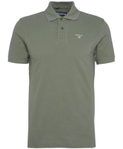 Men's Barbour Tartan Pique Polo Shirt - Green Slate