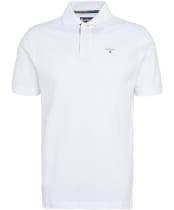 Men's Barbour Tartan Pique Polo Shirt - WHITE/CEDARWOOD