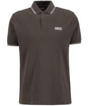 Men's Barbour International Evan Tipped Polo Shirt - Major Brown