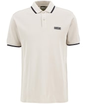 Men's Barbour International Evan Tipped Polo Shirt - Oyster Grey