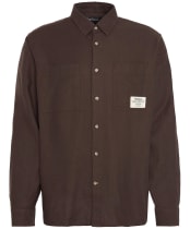 Men's Barbour Angelo Relaxed Twill Shirt - Bitter Chocolate