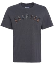 Men's Barbour Ancroft Tartan Cotton T-Shirt - Charcoal Marl