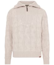 Women's Ariat Alamere Windproof Wool 1/2 Zip Sweater - Oatmeal Heather