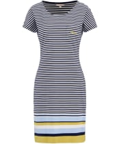 Women's Barbour Harewood Stripe Dress - Breeze Blue Stripe