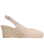 Women's Barbour Hazel Espadrille Wedge Sandal - Salt Suede