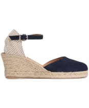 Women's Barbour Elder Espadrille Wedge Sandal - Navy Suede