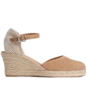 Women's Barbour Elder Espadrille Wedge Sandal - Tan Suede