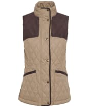 Women's Barbour Keeper Wear Quilted Gilet - Military Brown