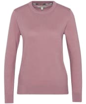Women's Barbour Lavender Knitted Crew Neck Jumper - TEA ROSE