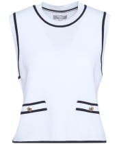 Women's Barbour Amy Sleeveless Knitted Vest - Cloud