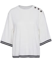 Women's Barbour Genevieve Knitted T-Shirt - Cloud