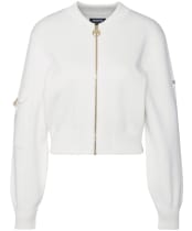 Women's Barbour International Priya Knitted Bomber Jacket - Neutral