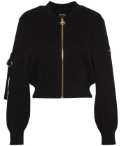 Women's Barbour International Priya Knitted Bomber Jacket - Black