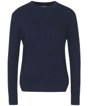 Women's Barbour Hartland Crew Knitted Jumper - Navy