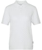 Women's Barbour Hartland Knitted Polo Jumper - Cloud