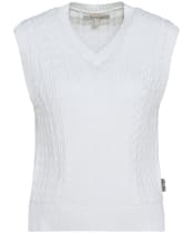 Women's Barbour Hartland Sleeveless Knitted Jumper - Cloud