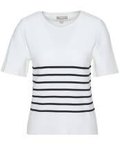 Women's Barbour Ivy Knitted T-Shirt - Cloud