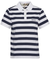 Women's Barbour Ashbourne Stripe Polo Top - Navy Stripe