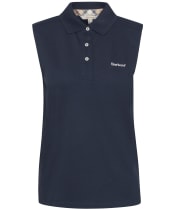 Women's Barbour Bowford Sleeveless Polo Top - Navy