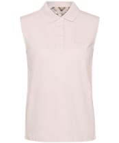 Women's Barbour Bowford Sleeveless Polo Top - Primrose Pink