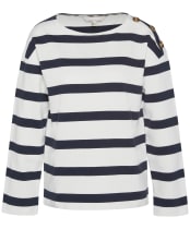 Women's Barbour Caroline Crew Neck Sweatshirt - Dark Navy Stripe