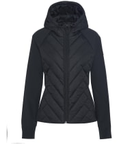Women's Barbour International Dakota Quilted Sweater Jacket - Black