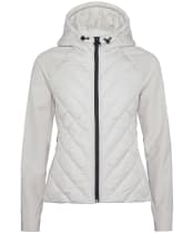 Women's Barbour International Dakota Quilted Sweater Jacket - Silver Birch