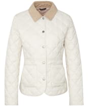 Women's Barbour Deveron Quilted Jacket - Light Pearl / Pale