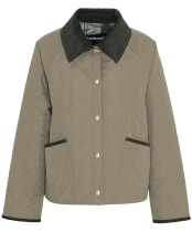 Women's Barbour Anise Quilted Jacket - Dusky Green / Ancient Tartan