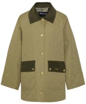 Women's Barbour Corinne Quilted Jacket - Dusky Green / Ancient Tartan