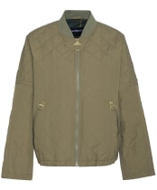 Women's Barbour Emlyn Quilted Jacket - Dusky Green / Ancient Tartan