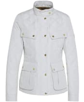 Women's Barbour International Halsey Quilted Jacket - SILVER BIRCH/MOS