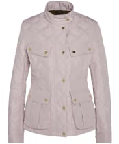 Women's Barbour International Halsey Quilted Jacket - CRYSTAL PINK/MOS